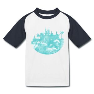 Kinder Baseball T-Shirt Palma de Mallorca Skyline